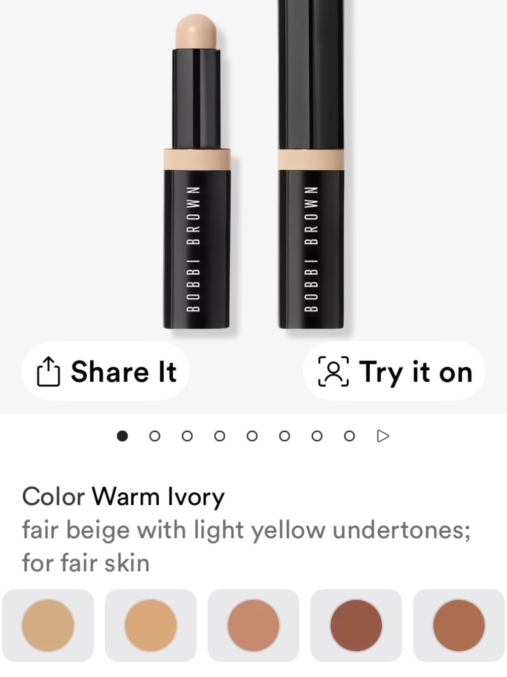 Bobbi Brown Concealer Stick in Warm Ivory NEW! FULL SIZE! $59 Value!